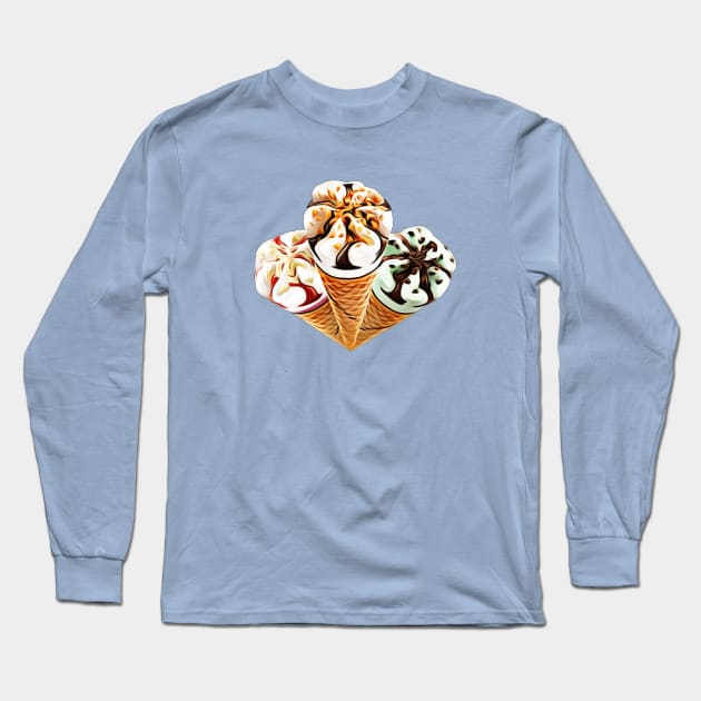 Cornetto Trilogy Long Sleeve T-Shirt by RainbowRetro